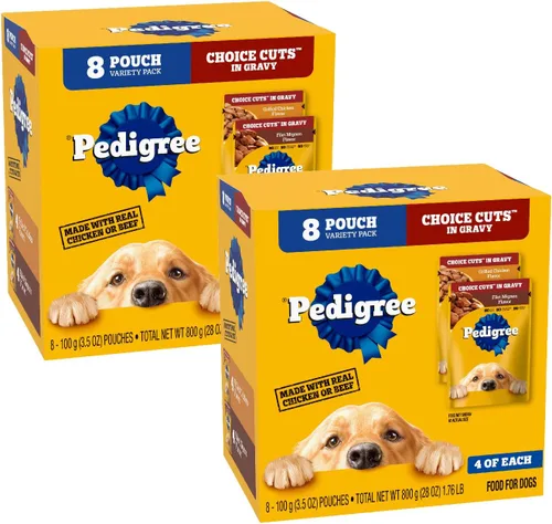 Miniatura 14 de Pedigree Choice Cuts in Gravy - Alimento húmedo para perros adultos, paquete variado de 30 unidades con sabor a carne, bolsas de 3.5 onzas