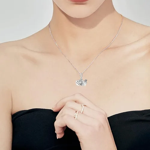 Miniatura 4 de LUXILLA Love You Best Friend Grandma Wife - Dije de corazón de plata de ley 925 para pulseras, collar, día de San Valentín, día de la madre, regalo
