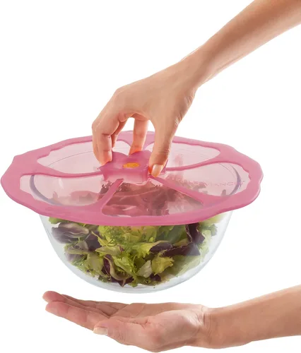 Miniatura 5 de Charles Viancin - Tapa de silicona de hibisco para almacenamiento de alimentos y cocinar - 6 pulgadas - Sellado hermético en cualquier superficie