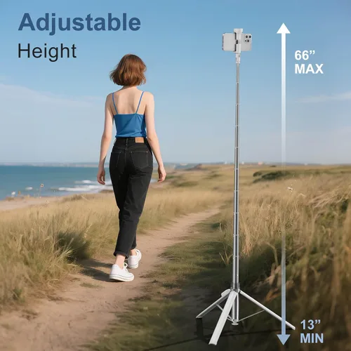 Miniatura 6 de Trípode automático para teléfono de 66" con control remoto, trípode para teléfono celular para grabación de video de iPhone y transmisión en vivo