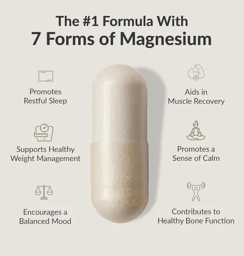 Miniatura 3 de BiOptimizers Magnesium Breakthrough 4.0, (30 cápsulas) y polvo de hongos (caramelo salado, 15 porciones) – Paquete de superalimentos y suplementos