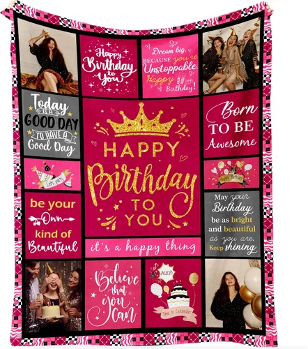 Miniatura 22 de D-Story Manta personalizada con foto, entrega al día siguiente, hecha en EUA, Manta de collage personalizada, haz una manta personalizada