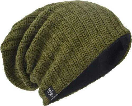 Miniatura 10 de Gorro de punto holgado con calavera de gran tamaño para hombre tipo skullcap