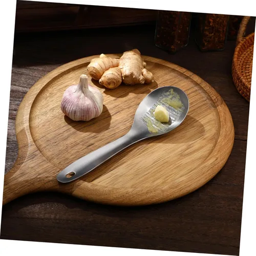 Miniatura 7 de 2 piezas de acero inoxidable ajo, jengibre, rallador de cuchara, herramienta de cocina para triturar fácilmente picar para ajo, frutos secos