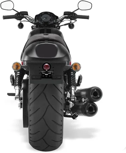 Miniatura 5 de KATUR 1 lámpara de freno para motocicleta de 12 V 10 W, licencia de freno compatible con Chopper Bobber Cafe Racer, carcasa de acero bala Motos