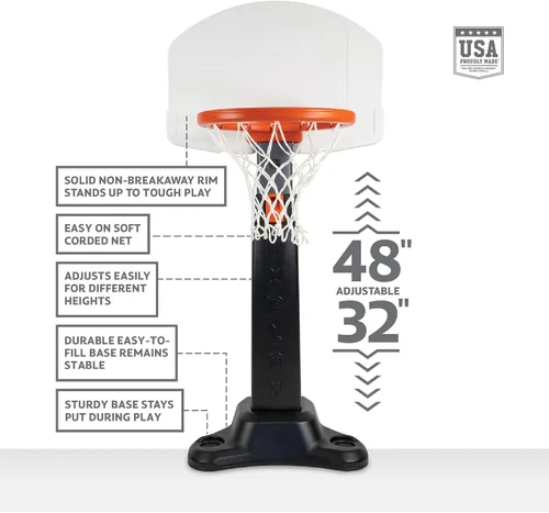 Miniatura 2 de Huplay Rookie - Juego de baloncesto pequeño ajustable