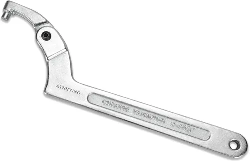 Miniatura 3 de Juego de 4 llaves de gancho con pin C, llave de gancho con pin C ajustable para máquinas herramienta, vehículos, equipos mecánicos