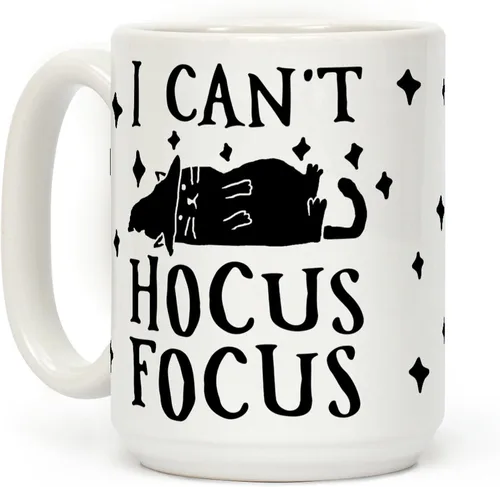 Miniatura 112 de LookHUMAN Taza de Café de Halloween – Halloween Is Meowgical Tazas, Taza de Café Espeluznante Idea de Regalos de Taza, 15 Onzas 10-Blanco