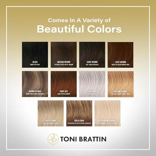 Miniatura 7 de Toni Brattin Encantadora peluca – Corte largo hasta el hombro con capas voluminosas y ondas de rizo suave cónicas – Fibra resistente al calor que se