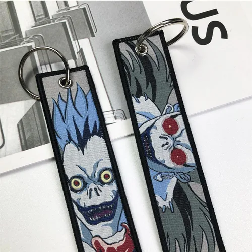 Miniatura 4 de 1 Pack Anime Etiqueta de Llavero Jet Etiqueta de Llavero Dibujos Animados Bordados con Llavero para Motocicletas Accesorios de Coche