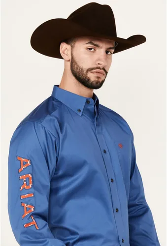 Miniatura 105 de Ariat Camisa de sarga con logotipo del equipo para hombre