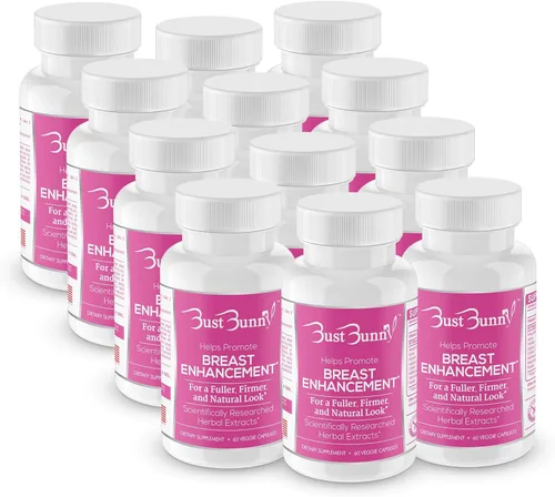 Miniatura 7 de Bust Bunny Píldoras de mejora de senos - Apto para veganos - Suministro para 6 meses La forma natural #1 de agrandar los senos y aumentar