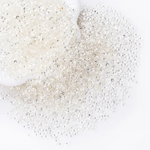 Miniatura 32 de Diamantes de imitación AB verdes a granel, 5000 piezas de diamantes de imitación de fondo plano redondos de gelatina AB sin fijación térmica, gemas