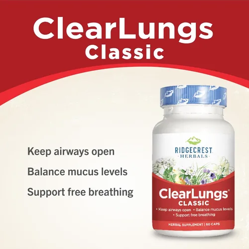 Miniatura 3 de Ridgecrest Herbal Clearlungs Classic Red Label - 60 cápsulas (paquete de 3)