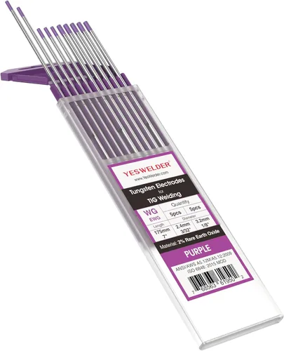 Miniatura 33 de YESWELDER - Electrodo de tungsteno para soldadura TIG, ceriado al 2%, de 1/16 x 7 pulgadas (gris, WC20/EWCe-2), paquete de 10