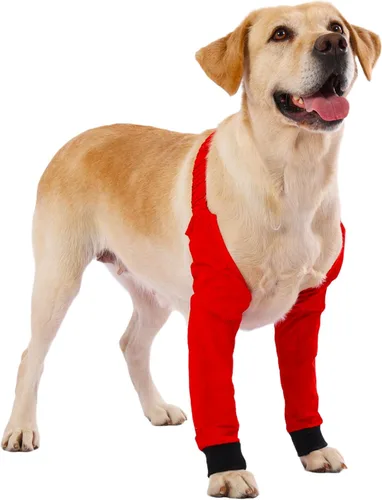 Miniatura 9 de LovinPet Mangas delanteras para perros medianos y grandes, protector impermeable para codos y rodillas, recuperación antilamientos, soporte