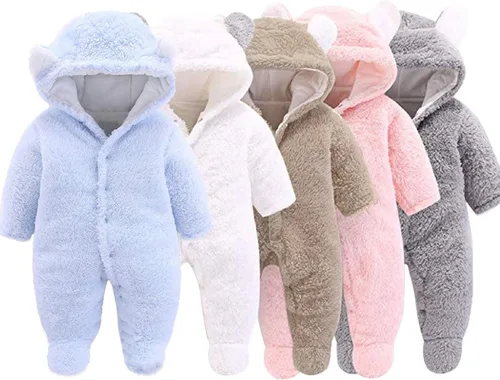 Miniatura 2 de XMWEALTHY Ropa unisex para bebé abrigos de invierno lindo overol para recién nacido traje de nieve registro para artículos esenciales del bebé