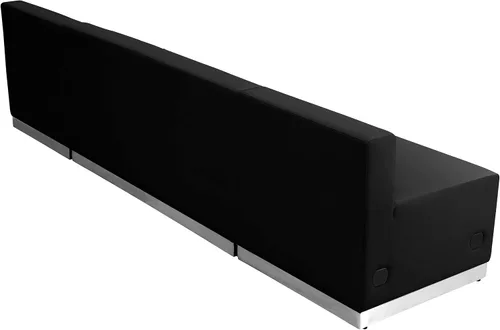 Miniatura 3 de Flash Furniture HERCULES Alon Series Black LeatherSoft Configuración de recepción, 3 piezas Negro