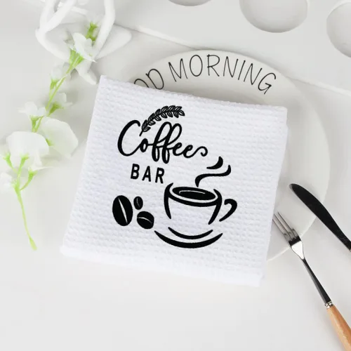 Miniatura 3 de DGAGA Plantillas de malla autoadhesivas para serigrafía, plantillas de malla con temática de cocina de granja, plantillas de pantalla de seda Café