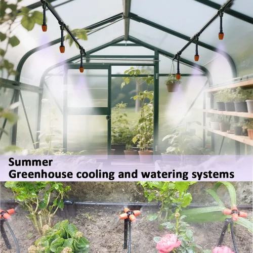 Miniatura 3 de Sistema de riego por goteo de 160 pies con temporizador de agua para jardín, manguera de agua principal ID 1/2 pulgada 30 pies, 1/4 pulgadas 130