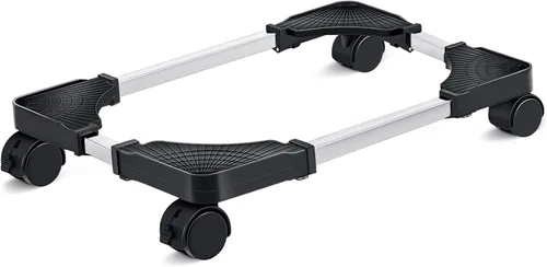 Liitrton Soporte de CPU móvil Soporte de torre ajustable para computadora con 4 ruedas giratorias que se adapta a la mayoría de PC (negro)
