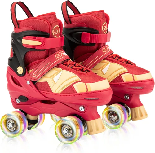 Patines ajustables para niños y niñas con ruedas iluminadas, patines para niños de 6 a 12 años, niños pequeños de 3 a 5 años, jóvenes y mujeres