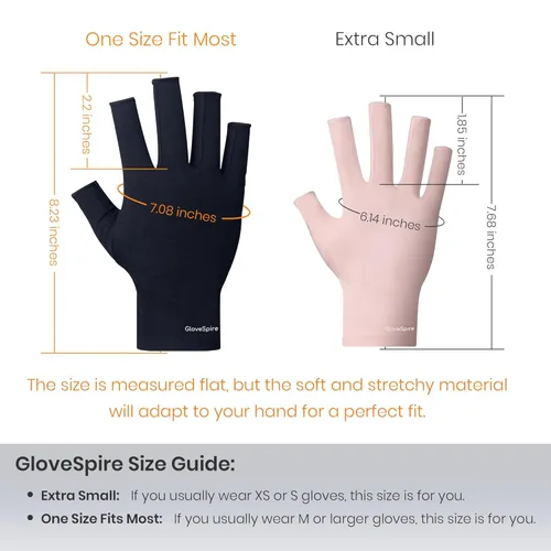 Miniatura 6 de Guantes UV Engrosados para Uñas, Guantes de Protección UV UPF50+, Diseño sin Dedos para Mujeres Manicuras en Gel Anti Luz UVA UVB