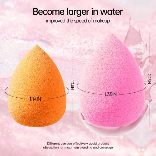 Miniatura 4 de AJOKE Juego de esponjas de maquillaje perfectas para líquidos, esponjas de maquillaje de belleza multicolores, 10 piezas