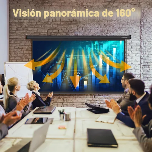 Miniatura 5 de VIVOHOME Pantalla de proyector motorizada 16:9 de 100 pulgadas con control remoto, pantalla de proyección eléctrica automática, pantalla de película