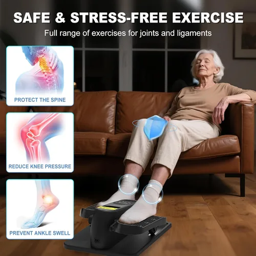 Miniatura 5 de Under Desk Elliptical Machine, Electric Seated Pedal Exerciser,Elliptical Leg Exercisers for Seniors,Mini Ellipse Leg Exerciser with Remoter,12