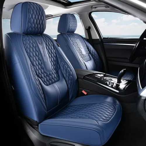 Miniatura 35 de Coverado Juego completo de fundas de asiento de automóvil, fundas de asiento de piel de napa para automóvil, protector de asiento de automóvil