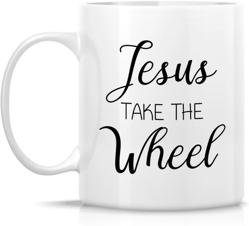 Miniatura 27 de Retreez Taza divertida – This Girl Runs on Coffee + Jesus - Tazas de café de cerámica de 11 onzas – Divertido, sarcasmo, sarcástico, motivacional