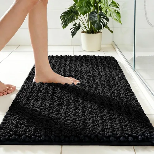 Miniatura 12 de Disolla Alfombra de baño pequeña, antideslizante, lavable, color beige, 17 x 24 pulgadas, súper absorbente, suave, alfombra de baño de felpilla