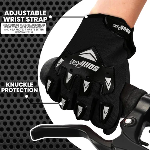 Miniatura 5 de SAGA SPORTS Guantes de bicicleta para niños para futuros campeones. Guantes de motocross con la máxima protección. Guantes esenciales para motocross