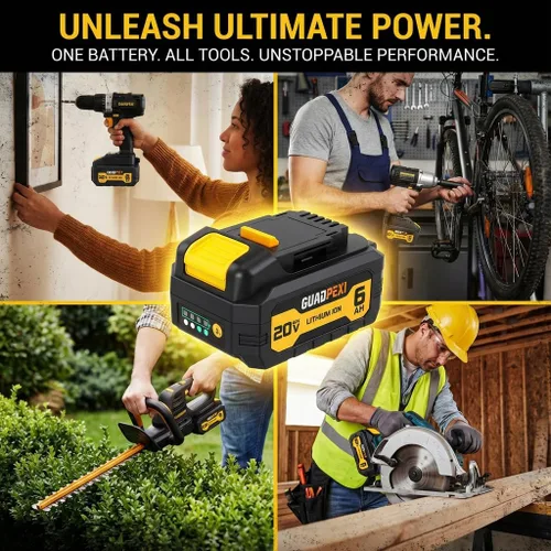 Miniatura 6 de Reemplazo de batería de alta capacidad de 20V 6.0Ah para herramientas DeWalt 20V Max, paquete de 2 iones de litio de grado A, compatible