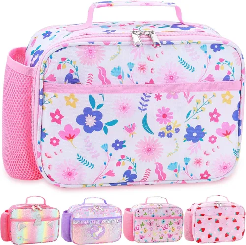 Miniatura 31 de RHCPFOVR Lonchera para niños – Lonchera aislada para niños y niñas, bolsa de almuerzo lavable y lonchera reutilizable para niños pequeños a prueba