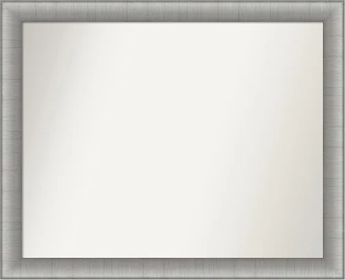 Miniatura 176 de Amanti Art Espejo de baño plateado para sobre fregadero, 28 x 47 pulgadas, espejo rectangular de plata imperial, marco de madera tradicional de gran