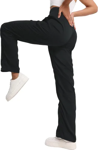 Miniatura 5 de SEVEGO Pantalones de entrepierna alta para mujeres de 76,2 cm/81,28 cm/86,36 cm/91,44 cm, ligeros para estudio de baile, con arrugues, pantalones