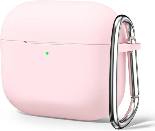 Miniatura 47 de Oakxco Funda de silicona para Airpods 3, bonita funda rígida femenina para Airpods de 3ª generación con llavero, gel de goma colorido suave de TPU