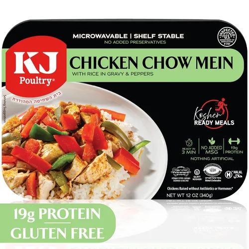 Miniatura 9 de KJ Poultry Kosher Ready Meals - Pollo Chow Mein, comidas de carne MRE listas para comer, sin gluten, halal, (1 unidad) preparado para entrada