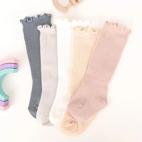 Miniatura 28 de DRESHOW BQUBO - Calcetines de punto para bebé, calcetines de algodón para niñas pequeñas
