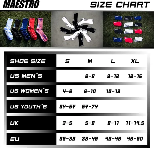 Miniatura 6 de Maestro - Calcetines de agarre de fútbol para hombres y mujeres con almohadillas antideslizantes, ideales para fútbol, baloncesto y deportes