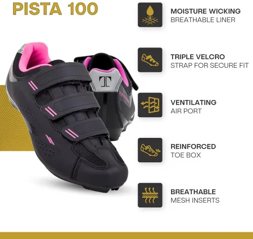 Miniatura 2 de Tommaso Pista - Tenis para bicicleta de carretera para mujer, compatible con Dual Cleat