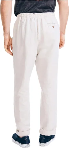 Miniatura 3 de Nautica Pantalón de lino con cordón de ajuste clásico para hombre