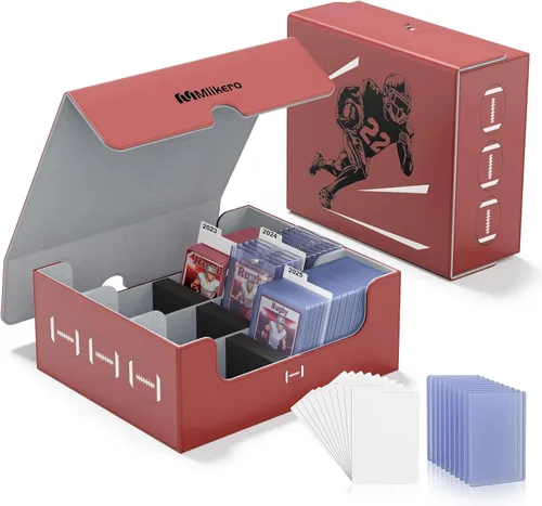 Miniatura 16 de Mlikero Paquete de 4 Cajas para Mazos de Cartas, Caja para Mazo Commander Contiene más de 400 Cartas con Funda Individual con 4 Separadores, Caja