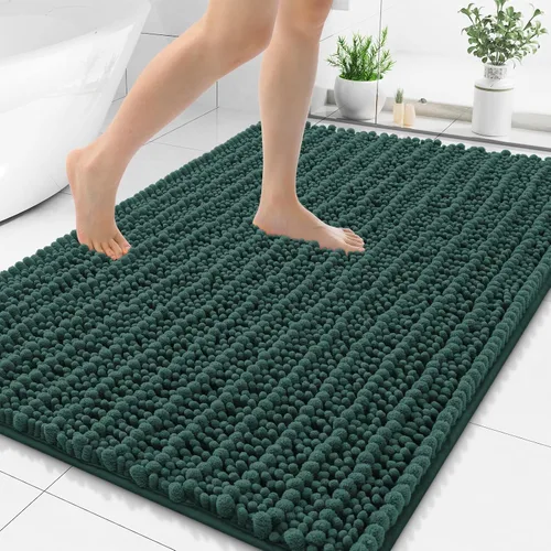 Miniatura 54 de Smiry Alfombras de Baño 24x16 pulgadas, Alfombras de Baño de Chenilla Extra Suaves y Absorbentes, Respaldo de Goma Antideslizante, Lavable a Máquina