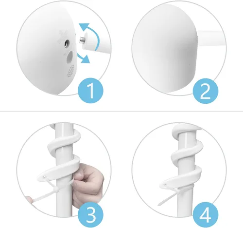 Miniatura 5 de Soporte giratorio flexible para Google Nest Cam (batería) sin herramientas ni daños en la pared