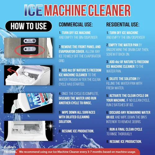 Miniatura 9 de Nature's Freedom - Limpiador concentrado para máquina de hielo fabricado en Estados Unidos, 1 cuarto de galón, ideal para máquinas de hielo