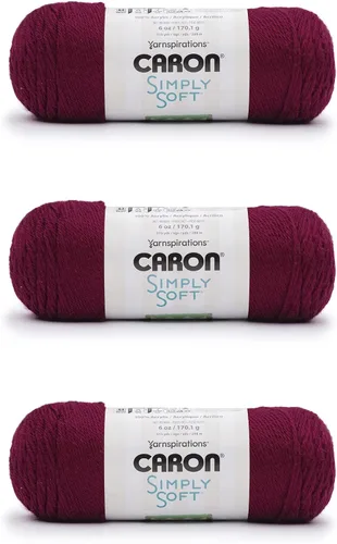 Miniatura 31 de Caron Simply Soft - Hilo verde militar, paquete de 3 unidades de 6.00 oz/6 onzas, 100% acrílico, peinado #4 (mediano), 315 yardas, tejido/ganchillo