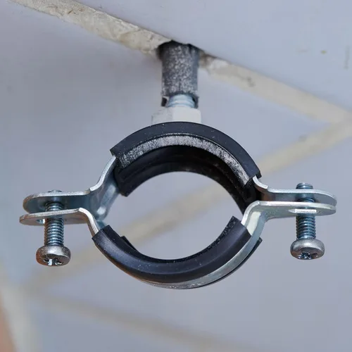Miniatura 6 de PATIKIL Gancho de tubo de anillo dividido, 2 piezas de 2.5 pulgadas (2.559 in) de hierro chapado en zinc ajustable para montaje en pared, montaje